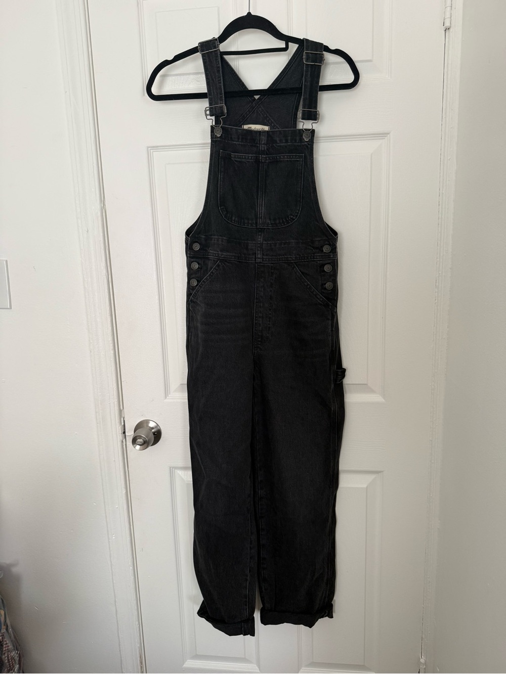 Madewell Black Denim Overalls Jumpsuit